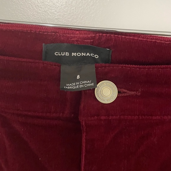 Club Monaco Corduroy Pant Size 8 EUC - Picture 2 of 5